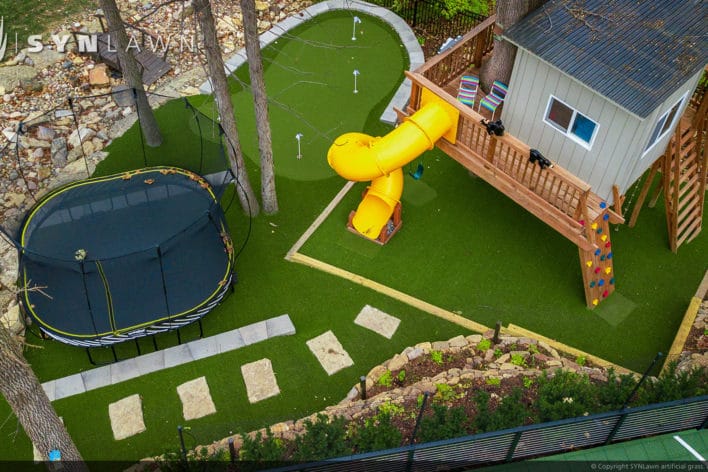 SYNLawn Milwaukee WI Backyard Treehouse Residential Patel